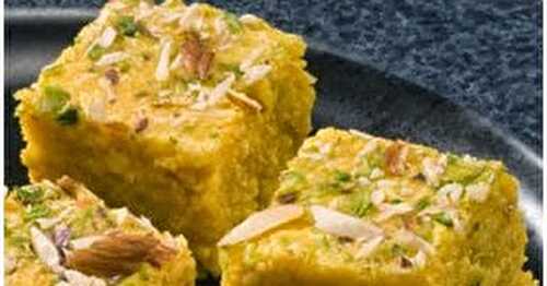 Kesar Burfi - Deepavalli Sweet Recipe - Diwali Festival Recipe