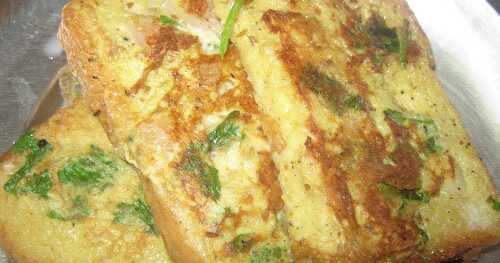 Masala Egg Bread Toast - Egg Masala Toast -  Easy Breakfast / Snack Recipe - Diabetic Diet Recipe