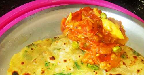 Spicy Masala Chapathi - Masala Roti - Healthy Breakfast / Dinner Recipe