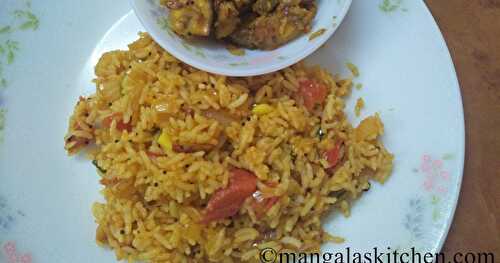Tamil Nadu Style Thakkali sadam | Tomato Rice Lunch box Recipe