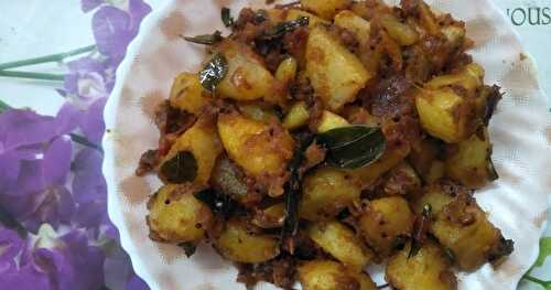 Urulai Kizhangu Varuval | Potato Fry Masala in Traditional Style
