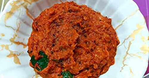 Thanjavur Roja Poo Chutney | Kaara Chutney | Chutney without Coconut