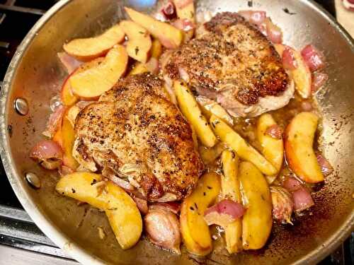 Pork Chops with Apple - a taste of fall in 30 minutes