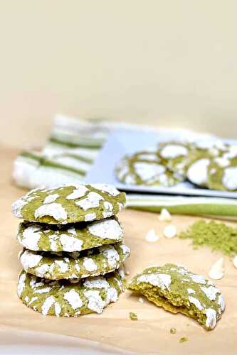 Matcha Crinkle Cookies