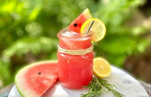 Watermelon Lemonade with Rosemary