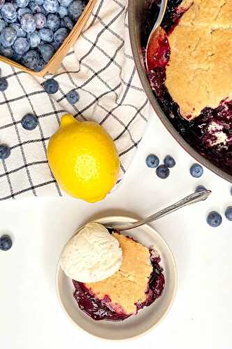 Dutch Oven Blueberry Cobbler