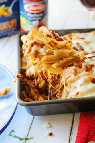 Baked Penne w/ Red Wine Bolognese Sauce - Margarita's On The Rocks
