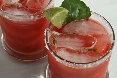 Strawberry Basil Margarita - Margarita's On The Rocks
