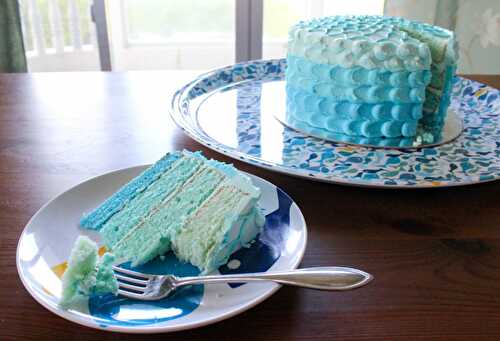 Ombre Mermaid birthday cake – Marshmallows & Margaritas