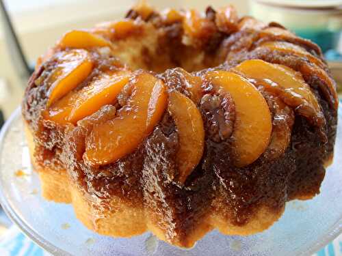 Peach-pecan upside-down cake – Marshmallows & Margaritas