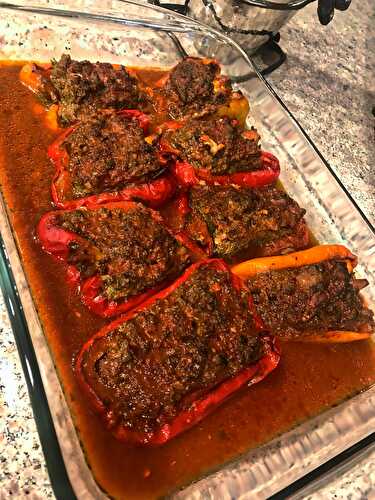 MIDDLE EASTERN CARB-FREE STUFFED PEPPERS