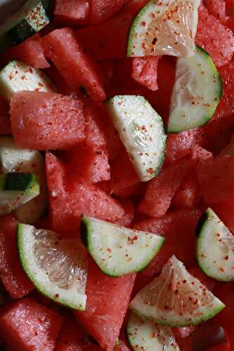 Spicy watermelon salad