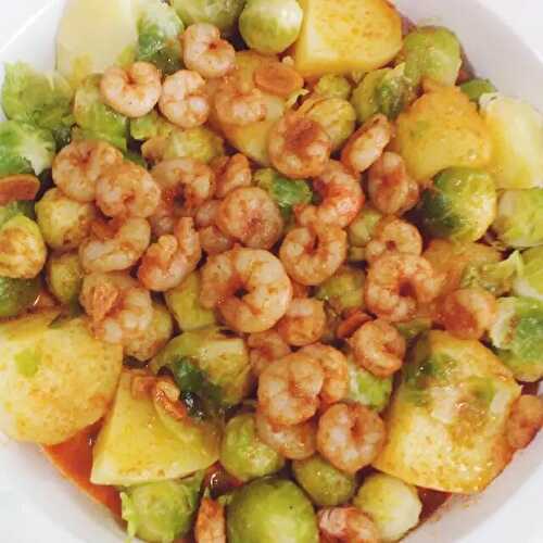 Brussel Sprouts & Prawns