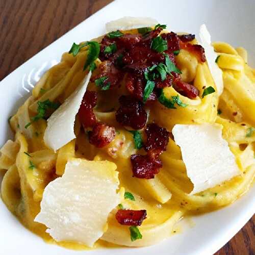 Butternut Squash Carbonara with Bacon