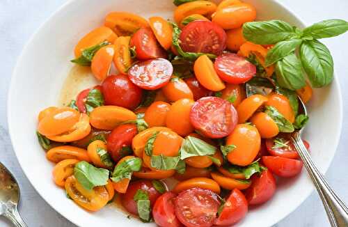 Cherry Tomatoes & Basil Salad