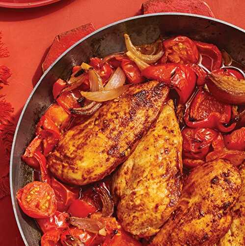 Chicken With Peppers & Tomatoes
