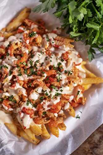 Crawfish & Fries with Creamy Queso Sauce