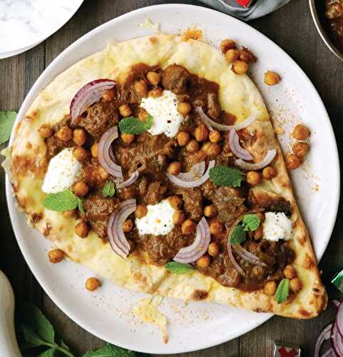 Curry Pizza with Chickpeas