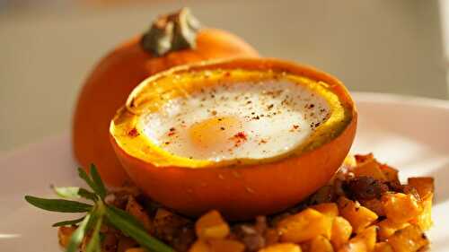 Eggs in Mini Pumpkins