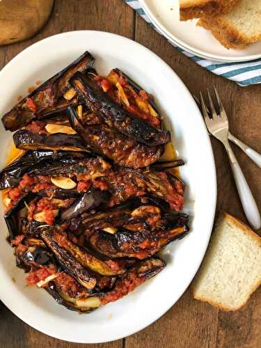 Fried Eggplant with Tomato Sauce