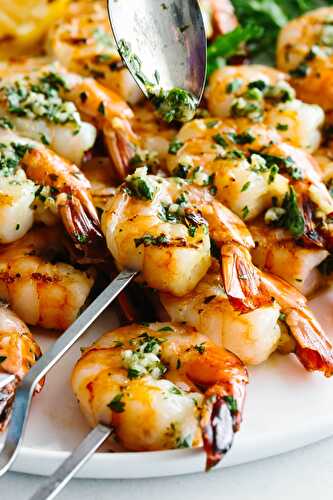 Garlic Grilled Shrimp Skewers