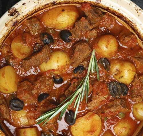 Greek Style Beef with Garlic & Olives