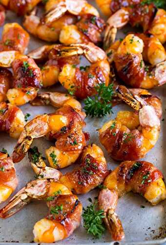 Grilled Bacon Wrapped Shrimp