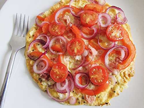 Ham, Cheese & Red Vegetables Omelette