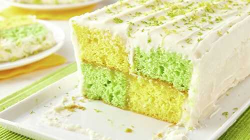 Lemon & Lime Checkerboard Cake