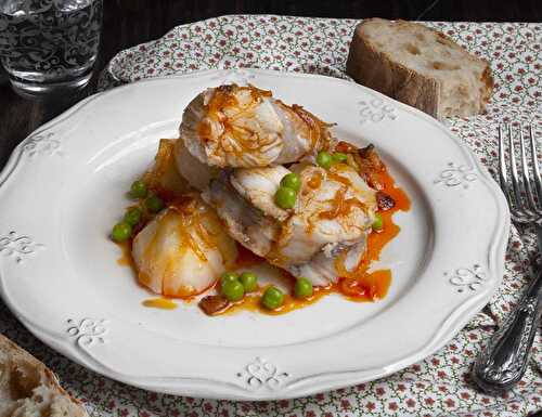 Monkfish with Galician Garlic Sauce
