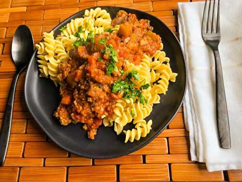 Pasta Bolognese with Lentils