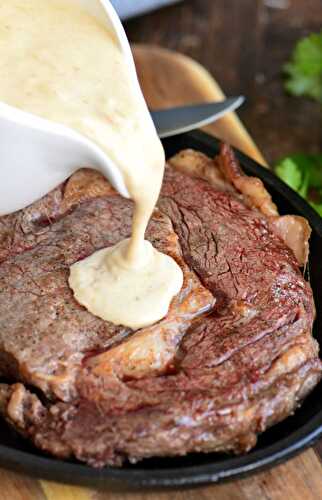 Rib Eye Steaks & Cream Sauce