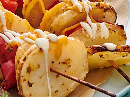 Roast Potato Skewers & Sauce