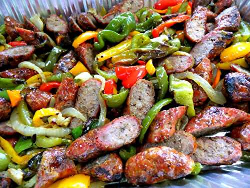 Roasted Sausages, Peppers & Onions