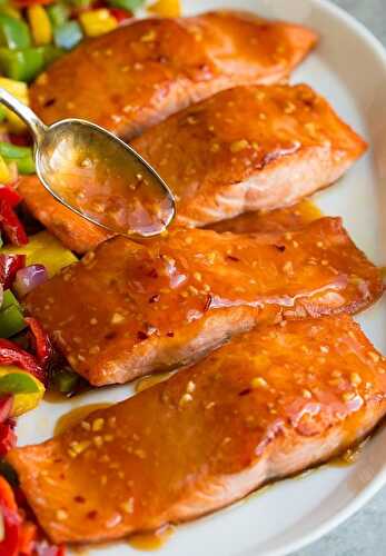Salmon with Sweet & Sour Sauce