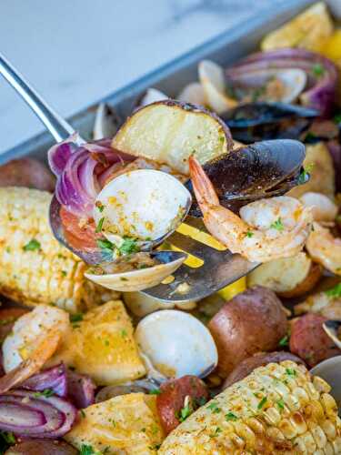 Sheet Pan Seafood Bake
