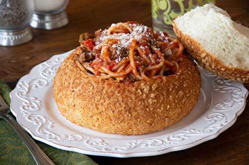 Spaghetti Bread Bowl
