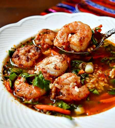 Spicy Shrimp & Spinach Soup