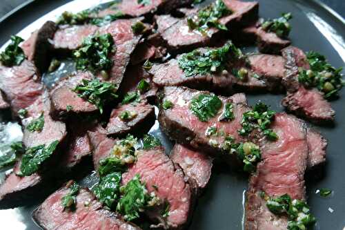 Steak with Italian Green Sauce
