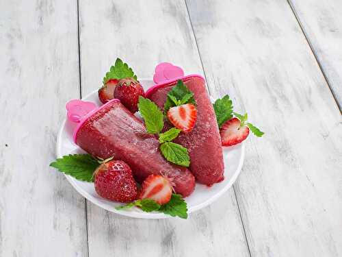 Strawberry Sorbet Lollies