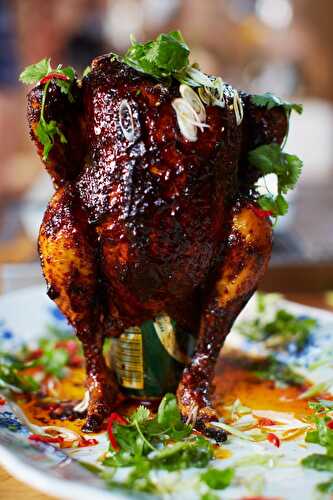 Sweet & Spicy Beer Can Chicken