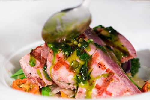 Tuna Steak with Salsa Verde