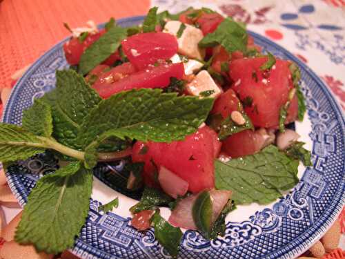 Watermelon & Tofu Salad