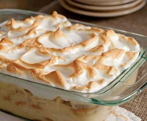Banana & Meringue Pudding