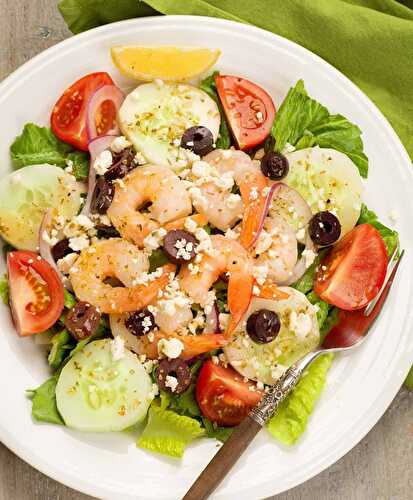 Greek Salad with Shrimp