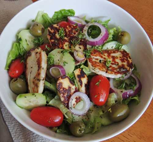 Greek Style Halloumi Salad
