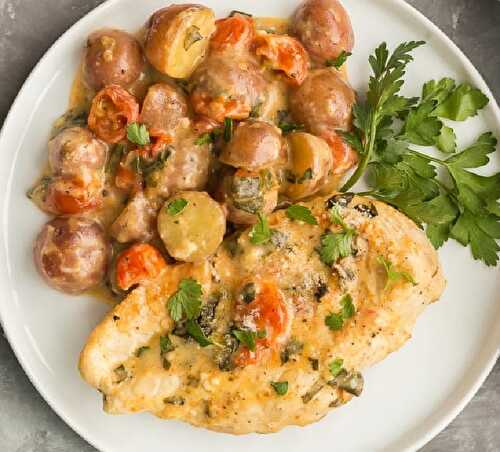 Tuscan Style Chicken & Potato Skillet