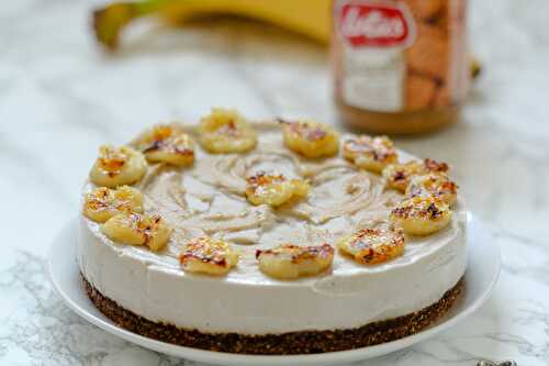 Creamy Vegan Banana Cheesecake with Speculoos
