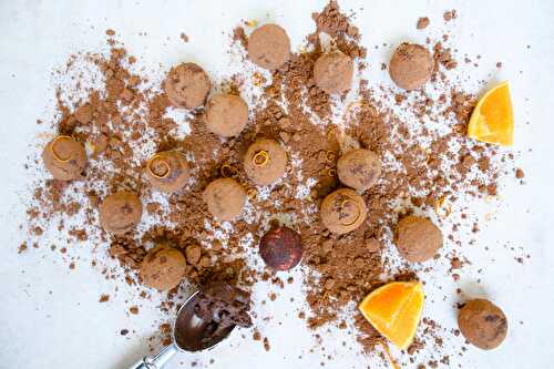 Vegan Dark ChocolateTruffles with Orange Zest - 5 ingredients