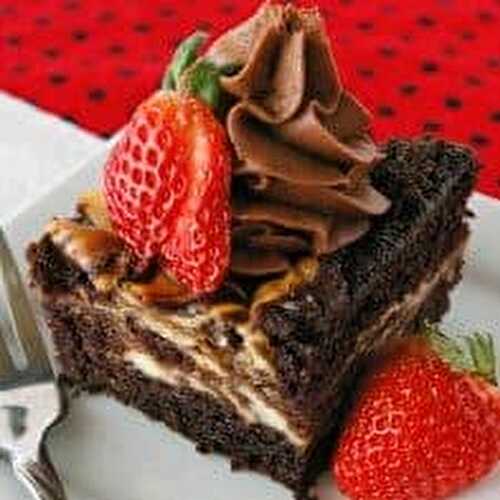 Cheesecake Swirled Chocolate Cake
